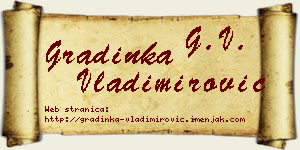Gradinka Vladimirović vizit kartica